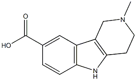 2-甲基-2,3,4,5-四氢-1H-吡啶并[4,3-B]吲哚-8-羧酸,56223-40-6,结构式