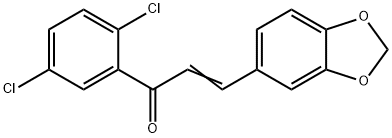 (2E)-3-(2H-1,3-benzodioxol-5-yl)-1-(2,5-dichlorophenyl)prop-2-en-1-one 结构式