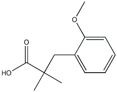 3-(2-メトキシフェニル)-2,2-ジメチルプロパン酸 化学構造式