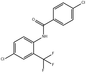 4-chloro-N-[4-chloro-2-(trifluoromethyl)phenyl]benzamide 结构式