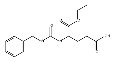 5-ethoxy-5-oxo-4-phenylmethoxycarbonylamino-pentanoic acid 化学構造式