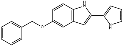 2-(1H-ピロール-2-イル)-5-(ベンジルオキシ)-1H-インドール 化学構造式