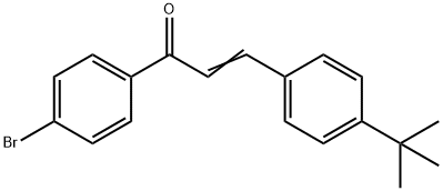 (2E)-1-(4-ブロモフェニル)-3-(4-TERT-ブチルフェニル)プロプ-2-エン-1-オン 化学構造式