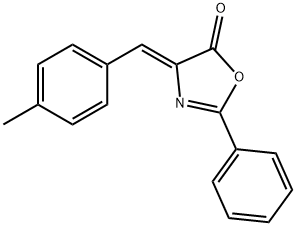 2-苯基-(4Z)-(41-甲苯亚甲基)-5(4H)-口恶唑酮, 57427-79-9, 结构式