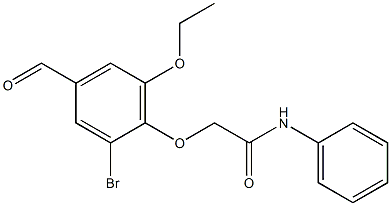 2-(2-bromo-6-ethoxy-4-formylphenoxy)-N-phenylacetamide Structure