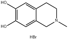 2-methyl-6,7-dihydroxy-1,2,3,4-tetrahydroisoquinoline hydrobromide Structure