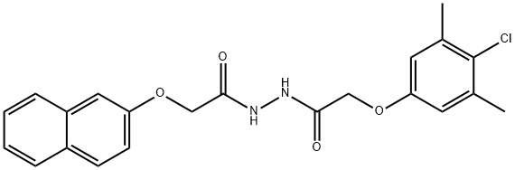 2-(4-chloro-3,5-dimethylphenoxy)-N'-[(2-naphthyloxy)acetyl]acetohydrazide Structure