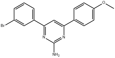 4-(3-bromophenyl)-6-(4-methoxyphenyl)pyrimidin-2-amine 化学構造式