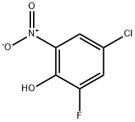 4-chloro-2-fluoro-6-nitrophenol,58348-99-5,结构式