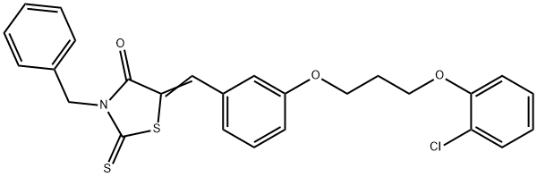 (5Z)-3-benzyl-5-{3-[3-(2-chlorophenoxy)propoxy]benzylidene}-2-thioxo-1,3-thiazolidin-4-one|