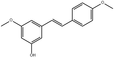 3,4′-ジメトキシスチルベン-5-オール 化学構造式