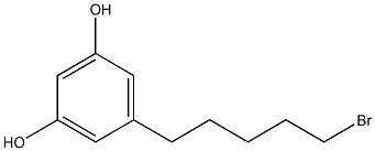 1,3-Benzenediol, 5-(5-bromopentyl)- Structure