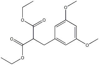 Propanedioic acid, [(3,5-dimethoxyphenyl)methyl]-, diethyl ester 化学構造式