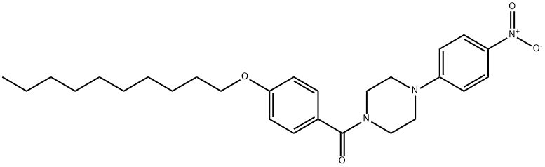 (4-decoxyphenyl)-[4-(4-nitrophenyl)piperazin-1-yl]methanone Structure