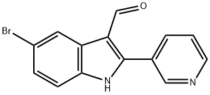 5-bromo-2-(pyridin-3-yl)-1H-indole-3-carbaldehyde, 587828-41-9, 结构式