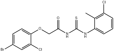 587841-71-2 2-(4-bromo-2-chlorophenoxy)-N-{[(3-chloro-2-methylphenyl)amino]carbonothioyl}acetamide