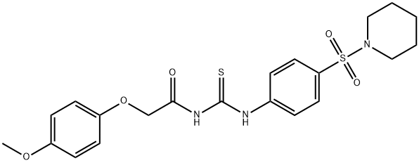 587841-83-6 2-(4-methoxyphenoxy)-N-({[4-(1-piperidinylsulfonyl)phenyl]amino}carbonothioyl)acetamide