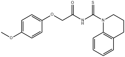 N-(3,4-dihydro-1(2H)-quinolinylcarbonothioyl)-2-(4-methoxyphenoxy)acetamide 化学構造式