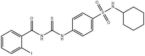 N-[({4-[(cyclohexylamino)sulfonyl]phenyl}amino)carbonothioyl]-2-iodobenzamide Struktur