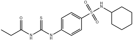 N-[({4-[(cyclohexylamino)sulfonyl]phenyl}amino)carbonothioyl]propanamide Structure