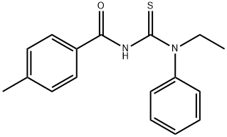 N-{[ethyl(phenyl)amino]carbonothioyl}-4-methylbenzamide 结构式