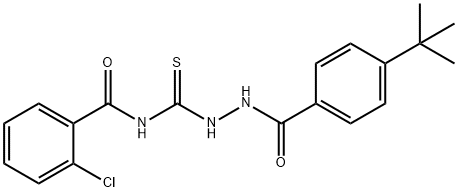 N-{[2-(4-tert-butylbenzoyl)hydrazino]carbonothioyl}-2-chlorobenzamide,587842-12-4,结构式