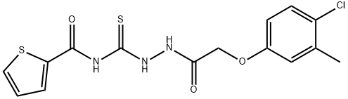 N-({2-[(4-chloro-3-methylphenoxy)acetyl]hydrazino}carbonothioyl)-2-thiophenecarboxamide|