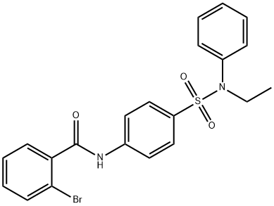 2-bromo-N-(4-{[ethyl(phenyl)amino]sulfonyl}phenyl)benzamide,587842-91-9,结构式