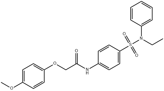 N-(4-{[ethyl(phenyl)amino]sulfonyl}phenyl)-2-(4-methoxyphenoxy)acetamide|