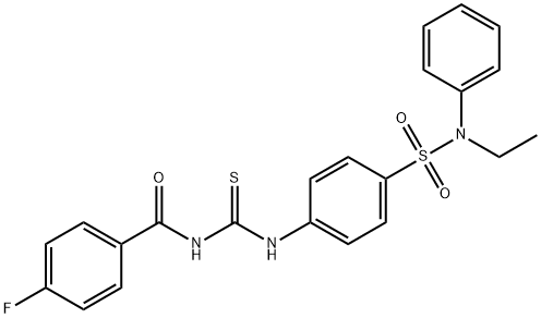 N-{[(4-{[ethyl(phenyl)amino]sulfonyl}phenyl)amino]carbonothioyl}-4-fluorobenzamide|