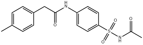 N-[4-(acetylsulfamoyl)phenyl]-2-(4-methylphenyl)acetamide Struktur