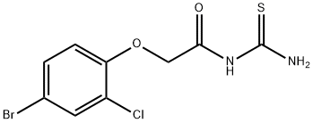 N-(aminocarbonothioyl)-2-(4-bromo-2-chlorophenoxy)acetamide Structure