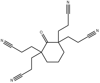 3-[1,3,3-tris(2-cyanoethyl)-2-oxo-cyclohexyl]propanenitrile Struktur
