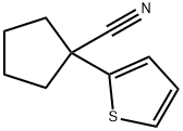 1-(2-噻吩基)环戊烷腈,59397-14-7,结构式