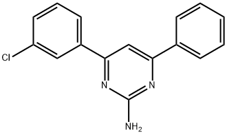 4-(3-クロロフェニル)-6-フェニルピリミジン-2-アミン 化学構造式