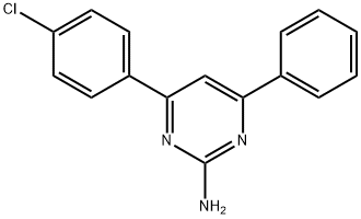 4-(4-chlorophenyl)-6-phenylpyrimidin-2-amine Struktur