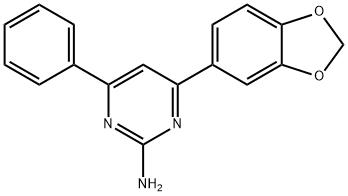 4-(2H-1,3-benzodioxol-5-yl)-6-phenylpyrimidin-2-amine,59807-20-4,结构式