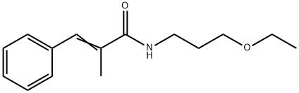 (E)-N-(3-ethoxypropyl)-2-methyl-3-phenylprop-2-enamide Struktur