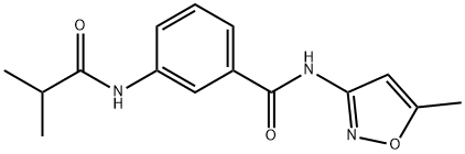 N-(5-methyl-1,2-oxazol-3-yl)-3-(2-methylpropanoylamino)benzamide,599190-58-6,结构式