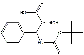 (2R,3R)-3-((tert-Butoxycarbonyl)amino)-2-hydroxy-3-phenylpropanoic acid Struktur