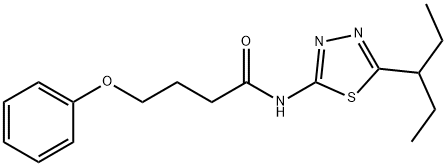 N-(5-pentan-3-yl-1,3,4-thiadiazol-2-yl)-4-phenoxybutanamide Structure