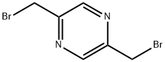 2,5-bis(bromomethyl)pyrazine 化学構造式