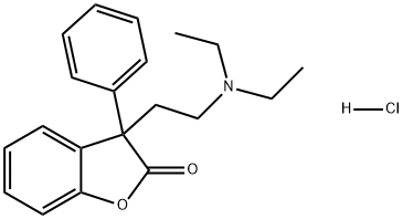 2(3H)-Benzofuranone, 3-[2-(diethylamino)ethyl]-3-phenyl-, hydrochloride (1:1) Structure
