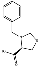 N-苄基-R-噻唑烷-4-羧酸, 60129-41-1, 结构式