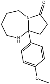 9a-(4-methoxyphenyl)-octahydro-1H-pyrrolo[1,2-a][1,3]diazepin-7-one 化学構造式