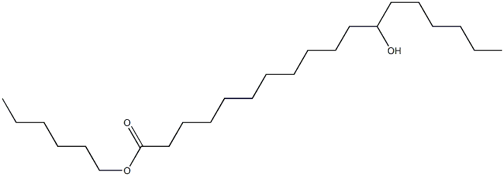 Octadecanoic acid, 12-hydroxy-, hexyl ester Structure