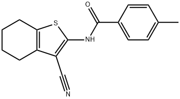 N-(3-cyano-4,5,6,7-tetrahydrobenzo[b]thiophen-2-yl)-4-methylbenzamide Structure