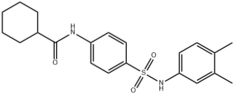 N-(4-{[(3,4-dimethylphenyl)amino]sulfonyl}phenyl)cyclohexanecarboxamide Structure