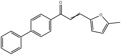 (2E)-1-{[1,1-biphenyl]-4-yl}-3-(5-methylfuran-2-yl)prop-2-en-1-one,609822-06-2,结构式