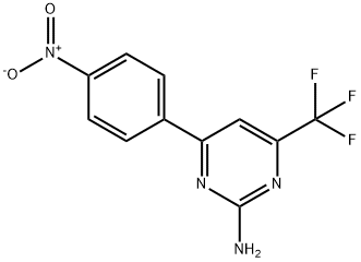 4-(4-Nitro-phenyl)-6-trifluoromethyl-pyrimidin-2-ylamine Structure